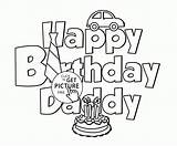 Dad Coloring Pages Birthday Happy Wishes Getdrawings Print sketch template