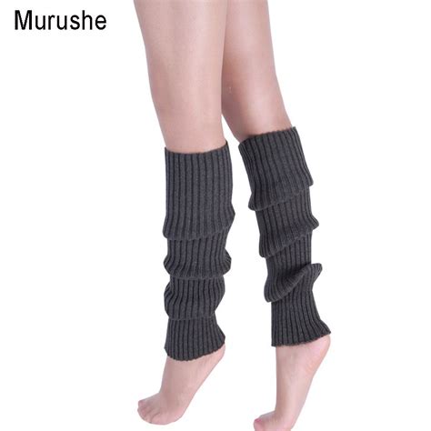 murushe 1 pair fashion leg warmers woman stockings popular hemp flowers