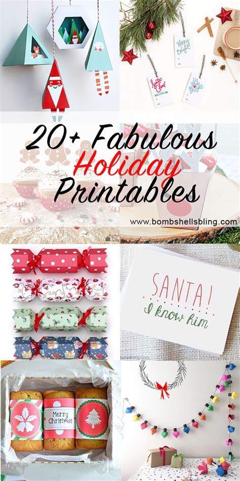 fabulous  festive printables   holidays