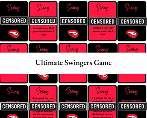 Swingers Game Swingers Ice Breaker Games Swingers Party Game Adult