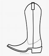 Bota Dibujo Cowboy Boot Una Para Colorear Coloring Vaquera Clipart Clipartkey sketch template