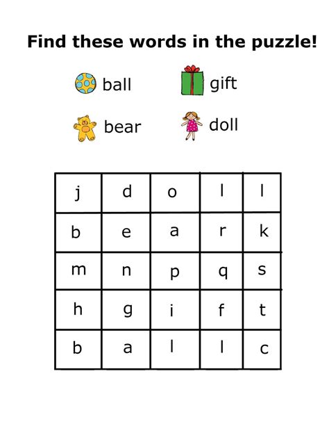 puzzle words worksheet  print  activity