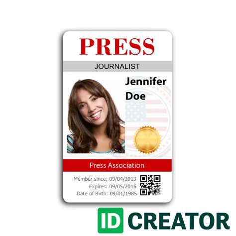 press pass template free printable templates