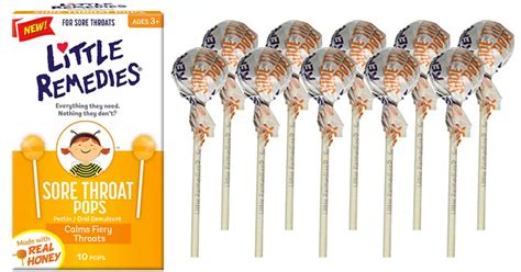 amazon little remedies sore throat pops 10 count pack only 2 88