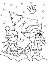 Winter Coloring Pages Printable Pdf Scene Color Adults Getcolorings Print Getdrawings sketch template