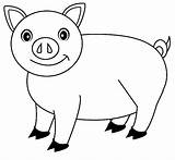 Pig Coloring Pages Colouring Kids Farm Printable sketch template