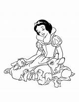 Schneewittchen Disney Ausmalbilder Dwarfs Seven Disneymalvorlagen Blancanieves Nieves Siete Enanitos sketch template
