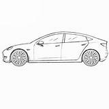 Tesla Model Coloring Pages Cars Draw sketch template