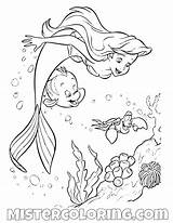 Slavyanka Mister Flounder Mermaid sketch template
