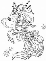 Flora Winx Coloring Harmonix Fairy Colorea sketch template
