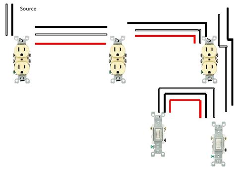 wiring switched outlet diagram