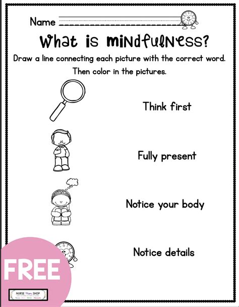 printable mindfulness worksheets  kids askworksheet
