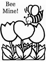 Coloring Valentine Valentines Pages Bee Printable Disney Clipart Sheets Coloringpagebook Sheet Print Bumblebee Flowers Cute Advertisement Popular Crafts Library Mine sketch template