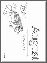 August Months Coloring Year Pages Janbrett Jan Brett Month Click Subscription Downloads Century sketch template