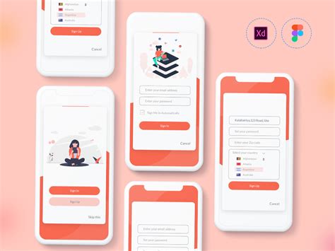 Login Screens Ui Kit Follow The Trend On Mobile Search By Muzli