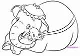 Dumbo Coloring Pages Elephant Jumbo Baby Disney Mom His Cartoon Mommy Kids Drawing Birijus Sheets Printable Book Save Cat Printables sketch template