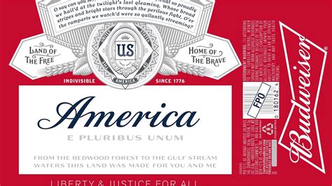 budweiser rebranding  america throwing  patriotic slogan  fits  label