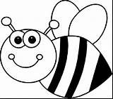 Bee Coloring Pages Template Bumble Bumblebee Printable Outline Kids Baby Mask Clipart Simple Printables Easy Blank Cartoon Sheet Clip Animals sketch template
