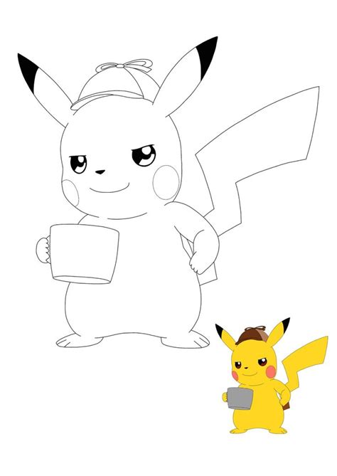 detective pikachu coloring pages  alondrailcummings