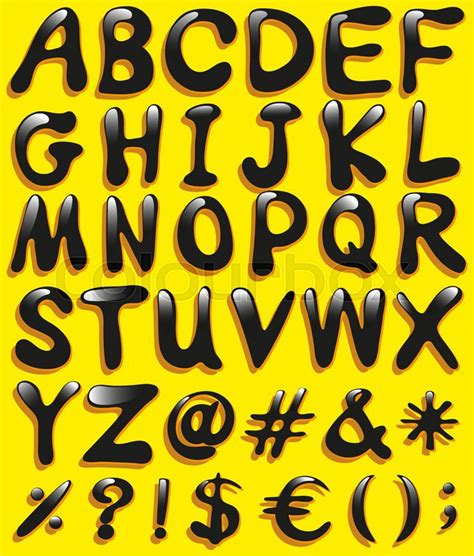 big letters   alphabet   stock vector colourbox