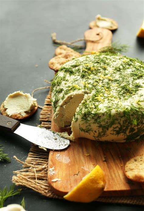 easy garlic herb vegan cheese minimalist baker recipes