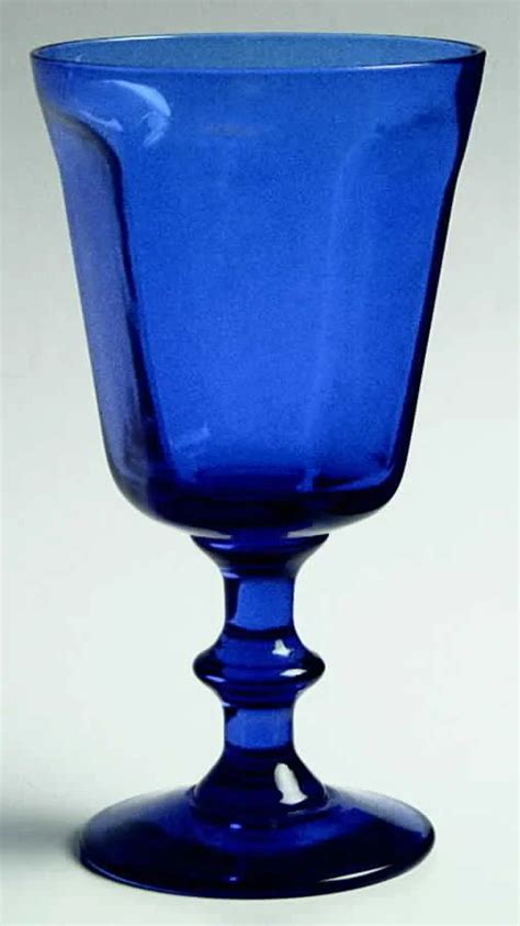 Antique Cobalt Blue Water Goblet By Bryce Replacements Ltd