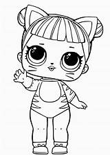 Lol Surprise Coloring Dolls Doll Pages Puppe Tiger Clothes sketch template