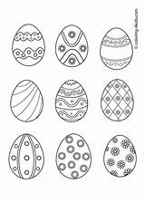 Coloring Easter Pages Egg Eggs Printable Kids Pattern 4kids Designs sketch template