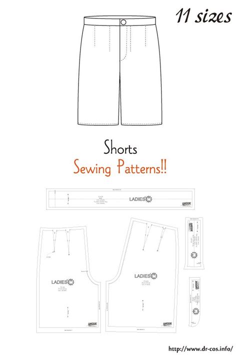 template printable shorts pattern
