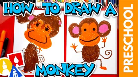 draw  monkey preschool art  kids hub