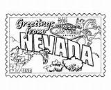 Nevada State Coloring Pages Usa Nv Printables States Sheets Tradition Culture History sketch template