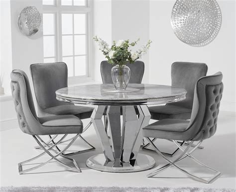 veneziana cm  marble dining table  giovanni velvet chairs