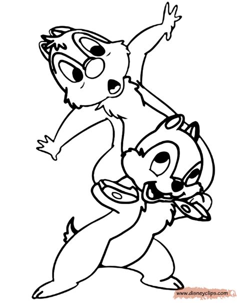 disney chip  dell coloring pages