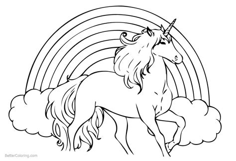 rainbow  unicorn pages coloring pages
