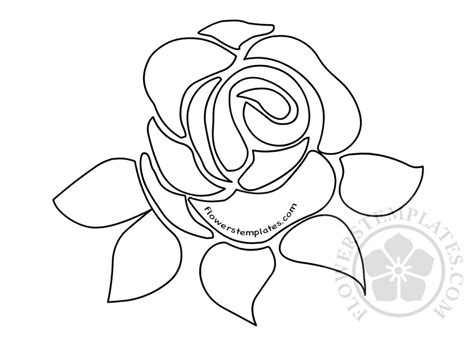 rose template rose paper flower flowers templates