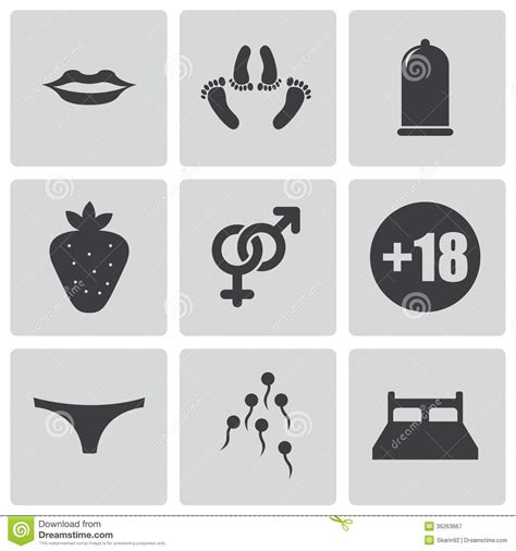 vector black sex icons set stock vector illustration of party 36263667