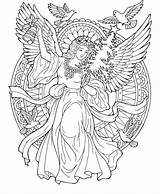 Engel Erwachsene Mandala Ausmalbilder Catholic Weihnachten Adults Malvorlage Colorit Zipify Cdn01 Malbuch Ilovemy Gfs Dover раскраски Drus sketch template