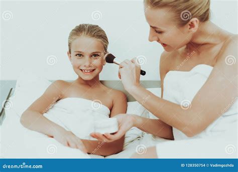 mother  daughter  resting spa concept stock photo image  activity body