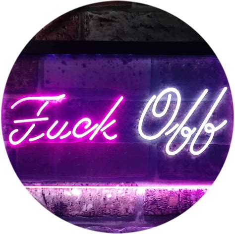 Advpro Fuck Off Man Cave Garage Dual Color Led Neon Sign White And Purple