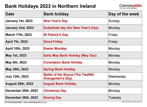 holidays  calendar recette