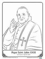 John Xxiii Coloring Pages Catholic Pope Google St sketch template
