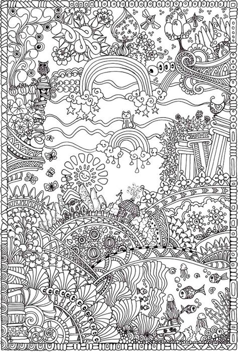 printable coloring pages  adults landscapes
