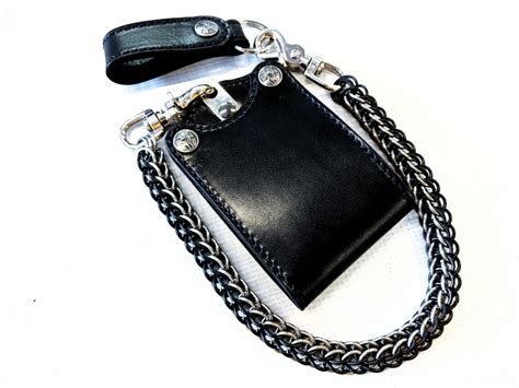 bifold leather chain wallet anvil customs wallet chains wallet