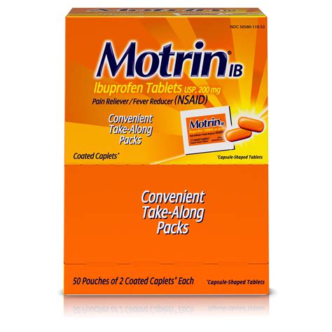 motrin ib ibuprofen mg tablets  pain fever  packs   ct