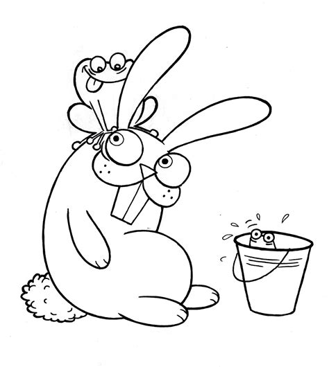 rabbit coloring page animal place