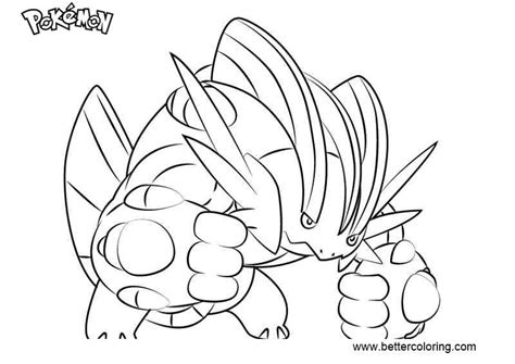 pokemon coloring pages mega swampert  printable coloring pages