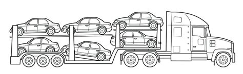 car carrier coloring pages