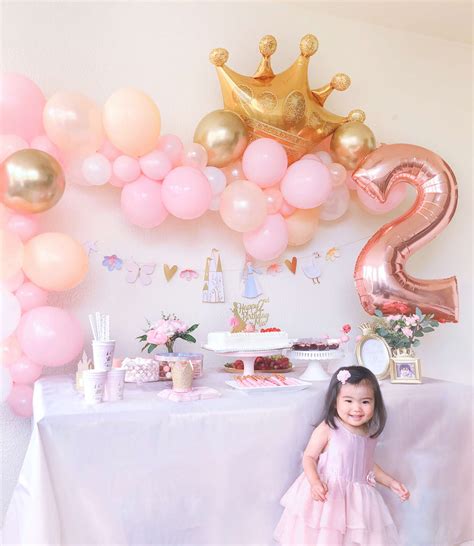 simple pink  gold princess birthday party ideas