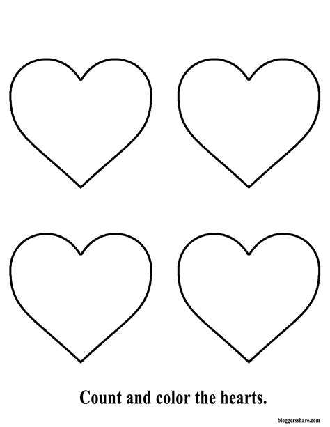coloring page heart printable  kids  coloring page