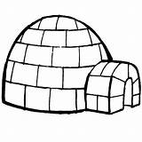 Coloring Pages Iglu Igloo Kids sketch template